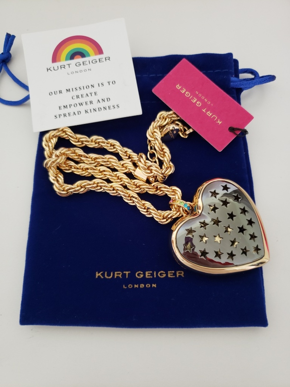 Kurt Geiger XL Heart Chain Necklace